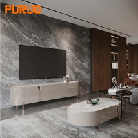 Yipuuo — support mural en bois mdf, de luxe, à suspendre, haut en marbre, table basse, meuble tv
