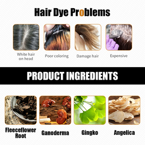 Shampoo colorant capillaire rapide Disaar noir et brun à l'aloe vera pour cheveux gris – 2 types de shampooings colorants noirs en gros - Product Image 3