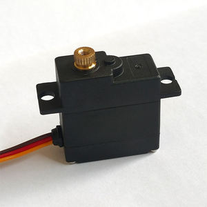 Support de moteur servo à bride noire avec bouton en laiton et sortie à trois fils pour systèmes robotiques et d'automatisation - Product Image 2