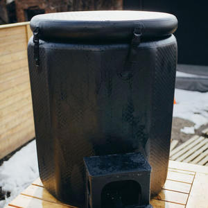 Plateforme <span class=keywords><strong>gonflable</strong></span> PVC à 2 niveaux détachable pour bain froid, baril de bain de glace avec marches, surface antidérapante pour la sécurité de la <span class=keywords><strong>piscine</strong></span> - Product Image 2