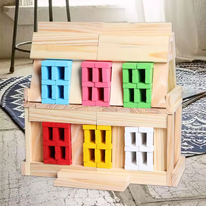 <span class=keywords><strong>Juego</strong></span> de 100 Bloques de Construcción de Madera, Rompecabezas para Niños, <span class=keywords><strong>Juego</strong></span> de Mesa <span class=keywords><strong>Educativo</strong></span> Temprano para Niños de <span class=keywords><strong>3</strong></span> <span class=keywords><strong>Años</strong></span> - Product Image 6