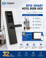 Cerradura de Puerta con Tarjeta de Acero Inoxidable 304 para Edificios de Oficinas, Cerradura Inteligente sin Contacto RFID 13.56Hz, Cilindro de Cerradura de Grado C, 32 Años de Experiencia de Fábrica