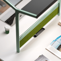 Ensemble de bureau modulaire moderne en forme de L avec cloison pour poste de travail de 3 à 10 personnes