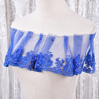 Fournisseur direct d'usine, dentelle personnalisée, broderie décorative, garniture élastique, dentelle extensible avec perles, support OEM ODM