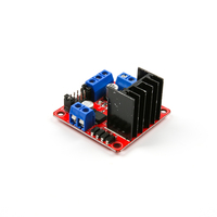 KUNOGSHUN NUEVO Componente Electrónico L298N Placa Controladora de Motor de 5V Roja, Módulo de Placa Controladora de Motor Paso a Paso de Doble Puente H para Arduino DIY