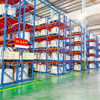 Étagère de rangement métallique empilable noire à 4 niveaux pour entrepôt, capacité 300 kg par niveau, idéale pour garage et entrepôt