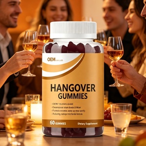 Gummies anti-gueule de bois véganes à marque privée OEM pour la détoxification du foie et la prévention des maux de tête chez l'adulte - Product Image 1