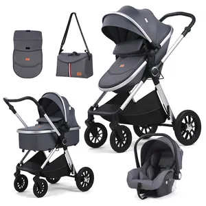 Coches Para bebebebebebebebes. รถเข็นเด็กแบบ4 in 1 kinderwagen รถเข็นเด็กแบบพับได้มีที่นั่งในรถแบบ3อิน1หรูหรา