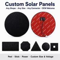 Panneau solaire circulaire ETFE monocristallin 3W 5W 6W 8W 10W 5V 6V 12V, panneau solaire rond adhésif pour éclairage, fontaine, pompe, ventilateur de grenier