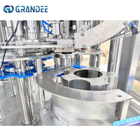 Machine de remplissage et de capsulage de lavage de bouteilles d'eau minérale entièrement automatique à grande vitesse 3 en 1