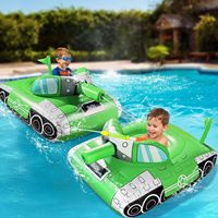 Piscine gonflable géante avec pistolet à eau pour adultes et familles, jouet de combat aquatique pour sports de plein air, flotteur de piscine en forme de char