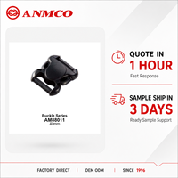 Boucle de ceinture à dégagement rapide latéral de 40 mm en POM, noire, pour accessoires de sac
