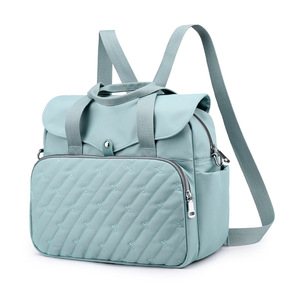 Embroidered Logo Zipper Closure Polyester Lining USB Charging Multi-Purpose <strong>Laptop</strong> Mobile Phone Bag Women's Summer Backpack - Product Image 1