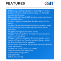 Altavoces Activos Profesionales OBT-9806 de Alta Calidad Sistema PA de Radiodifusión con Montaje en Pared y POE