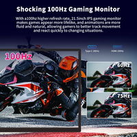 Monitor Portátil de 21.5 Pulgadas, 1920x1080, 100Hz, IPS, Ultra Delgado, Tipo-C, Pantalla Secundaria para Juegos y Portátiles, con Soporte Plegable
