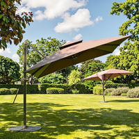 Usine En Gros 360 Degrés Rotation LED Lumières Cantilever Parapluie Étanche 3m pour L'extérieur Jardin Hôtel Plage Cour Utilisation