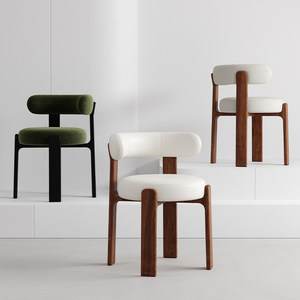 <span class=keywords><strong>Sedia</strong></span> da Pranzo Semplice in Legno Massello e Pelle Stile Retrò con Schienale Imbottito, Adatta per Ristoranti, Hotel, Appartamenti e Centri Commerciali - Product Image 2