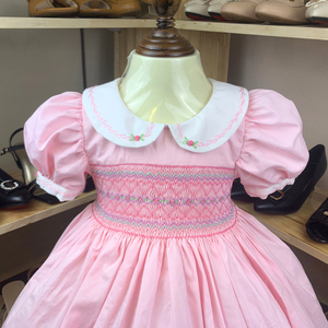Robe de princesse classique pour filles, brodée à la main, en coton de luxe, tenues de boutique pour enfants, fournisseur en gros de vêtements pour enfants - Product Image 6