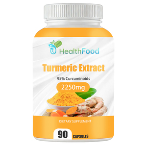 Capsules d'extrait de curcuma en gros avec extrait de racine de poivre noir pour soutenir la santé des articulations, 95 % curcuminoïdes - Product Image 1