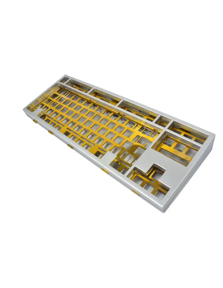 Mechanical Keyboardcnc Positioning Plate Gold CNC Machining Keyboard Anondized Aluminum Case Shell