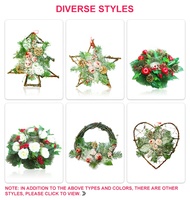 Guirlande et couronne de Noël artisanales personnalisées 2026 avec boules décoratives pour intérieur et extérieur, décoration de porte d'entrée