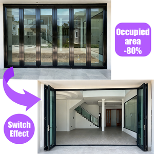 Puertas Plegables de Patio Interiores Modernas y Minimalistas de Aleación de Aluminio, Estándar NFRC, Vidrio Templado Doble, Garantía de 5 Años, Gran Venta - Product Image 3