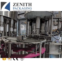 Machine de remplissage d'eau en bouteille à alimentation directe d'usine / Ligne de remplissage grande capacité / Convient aux bouteilles PET/verre / PLC intelligent