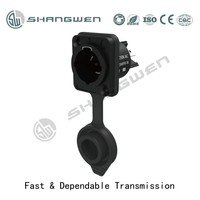 IP65 3-Pin Powercon-Steckverbinder, Stecker und Buchse 20A 250V, UL94-V0 PA6, Verriegelung mit Kupferlegierungskontakten