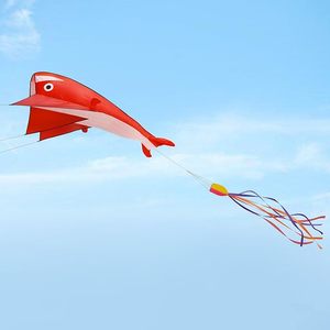 Grande ceriseau géante 3D en forme de baleine bleue et rouge, ceriseau géant sans cadre en parafoil souple, facile à piloter par vent léger - Product Image 4