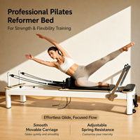 Appareil de Pilates Reformer portable et réglable en alliage d'aluminium pour l'entraînement du tronc, idéal pour la maison, le yoga et les studios de fitness