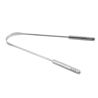 Grattoir à langue en métal en acier inoxydable 304 en forme de U outil de soin des dents buccales grattoir de nettoyage de langue d'haleine fraîche