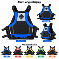 Gilet de sauvetage pour rafting en eaux vives 150N avec tissu Oxford 600D, sangles réglables pour kayak, canyoning, sports nautiques commerciaux