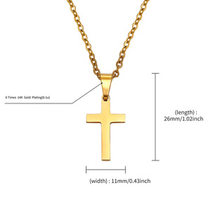 Collar con Cruz, <span class=keywords><strong>Cadena</strong></span> <span class=keywords><strong>de</strong></span> Acero Inoxidable Chapada en Oro <span class=keywords><strong>de</strong></span> 18K, Joyería Sencilla <span class=keywords><strong>de</strong></span> Fe <span class=keywords><strong>para</strong></span> Hombre y Mujer, Regalo <span class=keywords><strong>de</strong></span> Navidad, Collar con Colgante <span class=keywords><strong>de</strong></span> Cruz Pequeña - Product Image 6
