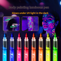 Lot de 12 marqueurs acryliques lumineux pour étudiants, idéaux pour l'artisanat et le gribouillage, stylos de marquage à pigments phosphorescents