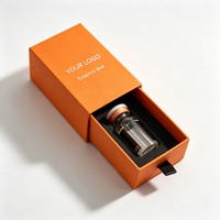 Boîte d'emballage de luxe personnalisée pour parfum, coffret cadeau pour huiles essentielles et fragrances, avec insert en velours et fentes, finition dorée
