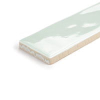 Azulejo Creta-25 Sage 5x25 cm 9 mm Brillante con Bordes Irregulares