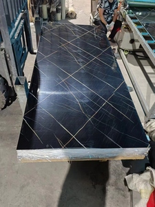 Panneau <span class=keywords><strong>PVC</strong></span> brillant mat imperméable <span class=keywords><strong>de</strong></span> qualité supérieure avec <span class=keywords><strong>dalle</strong></span> <span class=keywords><strong>de</strong></span> marbre longue durée 1200 mm * 2400 mm pour salles <span class=keywords><strong>de</strong></span> <span class=keywords><strong>bain</strong></span> et douches - Product Image 2