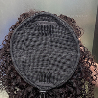 Brésilien pas cher bouclés Afro pour les femmes humaines vierge noir 100% crépus bouclés queue de cheval Extension de cheveux