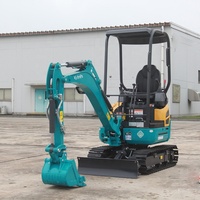 Excavator Mini Crawler Bekas Jepang LIZHI EPA Bersertifikat CE, Model U-17 Tahun 2021, Dilengkapi Mesin, PLC, Pompa Hidrolik, dan Motor