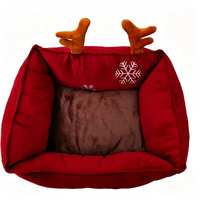 Lit pour chien de Noël, accessoires pour animaux de compagnie de Noël, lit rembourré pour chien