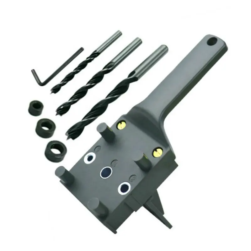 8 Pcs Grey ABS Plastic Handheld Pocket Hole Jig Quick Wood Doweling Jig Pruning Tools