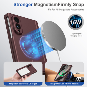Funda Protectora Magnética con Carga Inalámbrica Integrada para Teléfonos Plegables <span class=keywords><strong>Fold</strong></span> <span class=keywords><strong>3</strong></span>-8 y Wide Flip <span class=keywords><strong>3</strong></span>-7 - Product Image 4