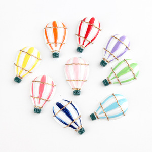 <span class=keywords><strong>Mongolfiera</strong></span> in resina con retro piatto Charms in resina Cabochon per riempitivo di melma capretto fai da te cellulare fermaglio per capelli portachiavi decorazione mestiere - Product Image 1