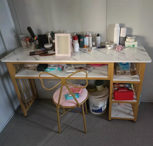 Mailing <b>Table</b> and Chair Set Simple and Economical <b>Table</b> for <b>Nail</b> Salons Japanese-style Single or Double Person <b>Nail</b> Work <b>Tables</b> - Product Image 5