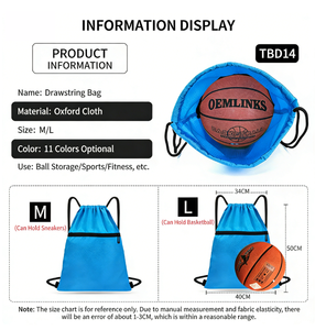 IDEA DE REGALO Nuevo Producto, Bolsa con Cordón de Gran Capacidad, Ligera y Versátil, Mochila Impermeable con Cordón, Forro Oxford - Product Image 4