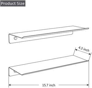 <strong>Black</strong> <strong>Floating</strong> Wall <strong>Shelf</strong> Hotel Shower Storage Wall Mount Bathroom <strong>Shelf</strong> - Product Image 6