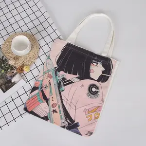 Bolso de compras de algodón orgánico con estampado personalizado, bolsa de lona con certificado