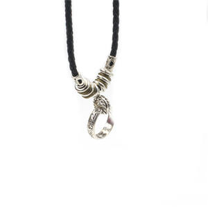 <span class=keywords><strong>Anello</strong></span> in lega bohémien ciondolo <span class=keywords><strong>collana</strong></span> in pelle per gli uomini NLGL03 - Product Image 5