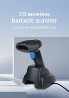 Escáner de Código QR Portátil, Inalámbrico USB 2.4G, Bluetooth, Android, Escáner de Códigos de Barras 1D y 2D para Supermercado