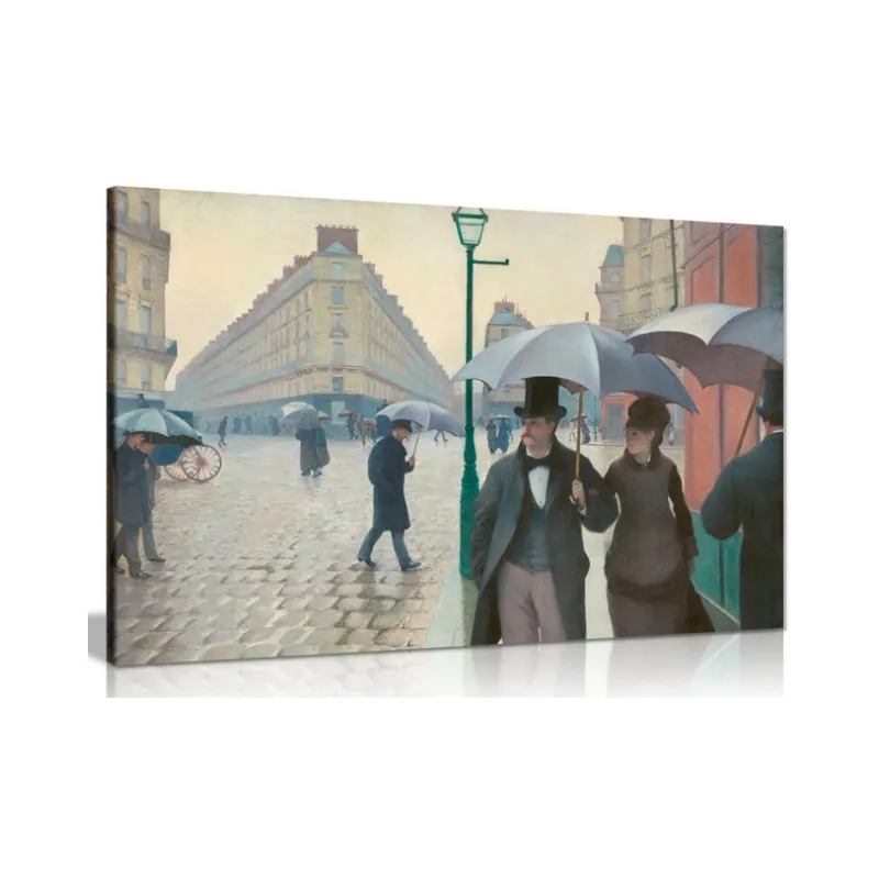 פריז יום גשום רחוב פאריס יום גשום cailbotte בד ציור קיר אמנות תמונה הדפס בית אמנים מפורסמים מסגרות קיר